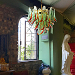 Люстра стеклянная с зелеными лепестками Green Leaf Fall варинант исполнения - 5 | Loft Concept в Москве