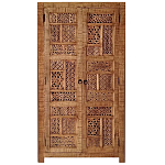 Этнический шкаф с орнаментом резьба из дерева Indian Antique Furniture варинант исполнения - 3 | Loft Concept в Москве