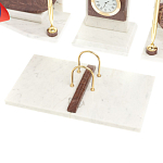 Настольный письменный набор из мрамора и лемезита с гербом и флагом России Marble Accessory варинант исполнения - 4 | Loft Concept в Москве