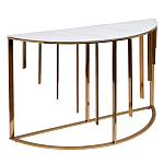 Консоль приставная полукруглая на основании золотого цвета Interior Accent варинант исполнения - 1 | Loft Concept в Москве