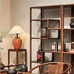 Стеллаж деревянный с полками для хранения Moon Walnut Furniture варинант исполнения - 2 | Loft Concept в Москве