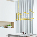 Подвесной светильник прямоугольный 5-ти ламповый Linear Kitchen Light варинант исполнения - 3 | Loft Concept в Москве