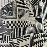 Мебельная ткань Шенилл черно-белый принт 280 см T3-44 варинант исполнения - 2 | Loft Concept в Москве