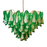 Люстра из стеклянных зеленых лепестков Petalled Illuminator варинант исполнения - 1 | Loft Concept в Москве