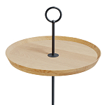 Pin журнальный столик с кольцом из натурального дуба и бетона варинант исполнения - 1 | Loft Concept в Москве