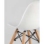 Пластиковый стул на ножках из массива бука Eames Small White варинант исполнения - 3 | Loft Concept в Москве