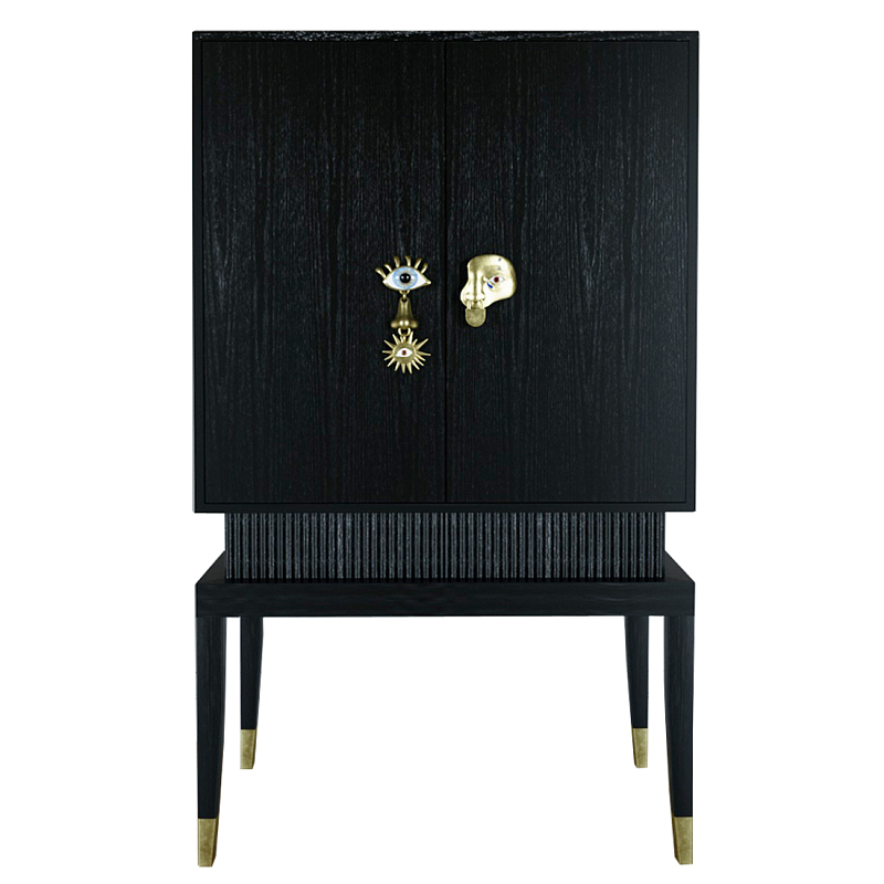 Кабинетный шкаф Elsa Dreams Black с 2-мя ящиками Черный в Москве | Loft Concept 