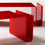 Дизайнерский кофейный стол Poltronova T01 Red Coffee Table варинант исполнения - 6 | Loft Concept в Москве