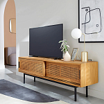 ТВ-тумба с плетеным декором Tate Wicker TV Stand варинант исполнения - 5 | Loft Concept в Москве