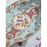 Блюдо овальное из голубого фарфора с ручками в виде бабочек и цветочным рисунком Blue Garden варинант исполнения - 8 | Loft Concept в Москве