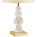 Настольная лампа с абажуром и основанием из хрусталя Neri Crystal Cubes Gold Table Lamp варинант исполнения - 2 | Loft Concept в Москве