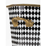 Фарфоровое кашпо Black and white square варинант исполнения - 5 | Loft Concept в Москве