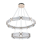 Люстра с 2-мя кольцами с текстурным природным рисунком IceFlame варинант исполнения - 9 | Loft Concept в Москве