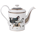 Чайный сервиз из фарфора с изображением лошадей на 6 персон 15 предметов Porcelain Horse Set  варинант исполнения - 2 | Loft Concept в Москве