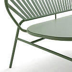 Зелёная скамья из стали Goodwin Metal Bench Green варинант исполнения - 2 | Loft Concept в Москве