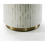 Круглый приставной столик с инкрустацией RADIAL BONE INLAY SIDE TABLE варинант исполнения - 2 | Loft Concept в Москве