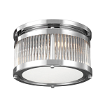 Потолочный светильник с цилиндрическим плафоном из рифленого прозрачного стекла Feiss варинант исполнения - 1 | Loft Concept в Москве