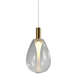 Подвесной светильник со стеклянным плафоном в форме капли NAOMI drop transparent glass варинант исполнения - 1 | Loft Concept в Москве