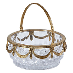 Корзиночка из прозрачного стекла с бронзовой ручкой Eden Garden варинант исполнения - 2 | Loft Concept в Москве