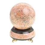 Часы настольные в виде шара из натурального камня Ball Stone Clock варинант исполнения - 3 | Loft Concept в Москве