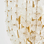 Подвесной светильник декорированный цветами из стекла Lightness of Flowers варинант исполнения - 2 | Loft Concept в Москве