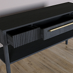Дизайнерская Консоль с полкой и ящиком Primo Черный дуб варинант исполнения - 6 | Loft Concept в Москве