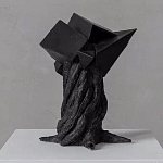 Скульптура «Окаменелый рост», Черный объект варинант исполнения - 2 | Loft Concept в Москве