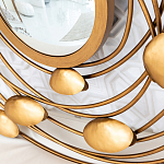 Зеркало в круглой раме украшенной раковинами с жемчугом Pearl in the Gleam варинант исполнения - 3 | Loft Concept в Москве