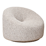 Кресло вращающееся круглой формы из серого шенилла Favorite Vacation Place варинант исполнения - 4 | Loft Concept в Москве