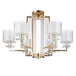 Люстра с 6-ю цилиндрическими плафонами из стекла Laurent варинант исполнения - 1 | Loft Concept в Москве