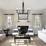 Люстра черного цвета ручной работы с канделябрами и переплетенной проволочной драпировкой Elstead Lighting варинант исполнения - 6 | Loft Concept в Москве