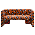 Акцентный Двухместный Диван Leela Оранжевый Орнамент варинант исполнения - 3 | Loft Concept в Москве