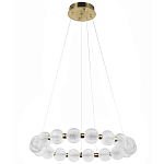 Светодиодная кольцевая люстра с круглыми плафонами Crystal Globule Chandelier варинант исполнения - 2 | Loft Concept в Москве