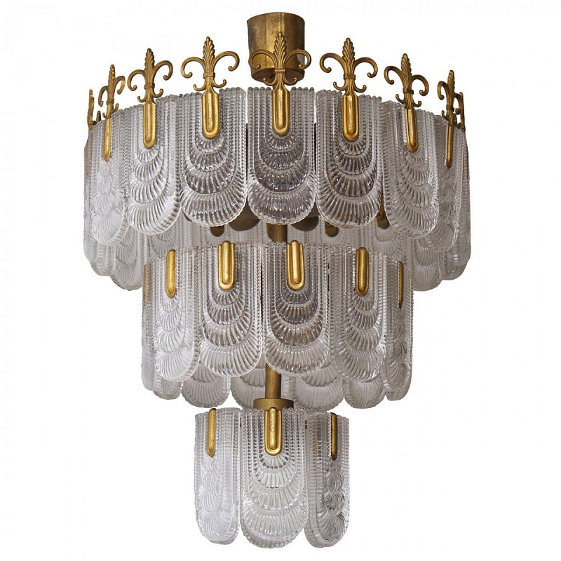  Large Art Deco Murano Kaiser Leuchten Chandelier    | Loft Concept 