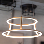 Люстра золотого цвета с 2-мя светодиодными кольцами Eurofase варинант исполнения - 8 | Loft Concept в Москве