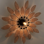 Настенный светильник с плетеным декором Wicker Leaves Wall Lamp варинант исполнения - 2 | Loft Concept в Москве