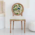 Стул бежевый из натурального бука с изображением птиц и цветов Blooming White Magnolias варинант исполнения - 3 | Loft Concept в Москве