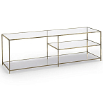 ТВ-тумба из стекла и металла Tingey Metal Glass TV Stand варинант исполнения - 2 | Loft Concept в Москве