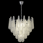 Люстра с подвесками из рифленного стекла в форме капель Textured Glass Chandelier варинант исполнения - 13 | Loft Concept в Москве