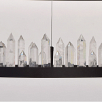 Люстра с двумя кольцами черного цвета с хрустальными элементами QUARTZ CRYSTAL варинант исполнения - 6 | Loft Concept в Москве