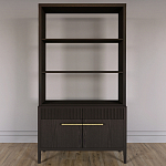 Стеллаж Primo с ящиками Темный орех варинант исполнения - 1 | Loft Concept в Москве