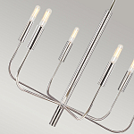 Люстра с 6-ю лампами на тонких изогнутых рожках в современном стиле Feiss варинант исполнения - 11 | Loft Concept в Москве