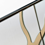 Консоль с ящиками зеркальная с золотым декором Gold Painted Mirror Console варинант исполнения - 3 | Loft Concept в Москве