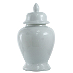 Ваза белая с крышкой однотонная Chinoiserie Ceramics варинант исполнения - 1 | Loft Concept в Москве