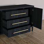 Буфет Primo с тремя ящиками и двумя фасадами Черный дуб варинант исполнения - 4 | Loft Concept в Москве