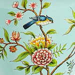 Настольная лампа голубая с изображением птиц Slip Away варинант исполнения - 6 | Loft Concept в Москве