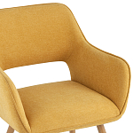 Стул в рогожке желтого цвета NEASAN STOOL варинант исполнения - 7 | Loft Concept в Москве