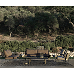 Дизайнерский круглый кофейный стол из металла с мраморным декором PANNA COTTA Coffee Table варинант исполнения - 3 | Loft Concept в Москве