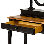 Трельяж черный из массива березы с зеркалом и ящиком Vintage варинант исполнения - 2 | Loft Concept в Москве