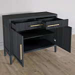 Буфет Primo с двумя ящиками и двумя фасадами Черный дуб варинант исполнения - 4 | Loft Concept в Москве